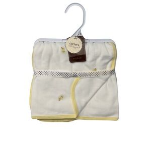 Carter's Embroidery Ducks White and Yellow Receiving Baby Blanket